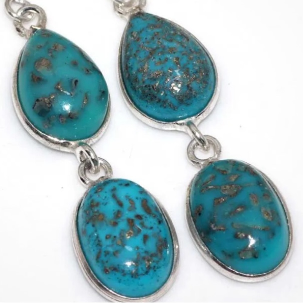 Irani Turquoise earrings - Picture 2 of 3